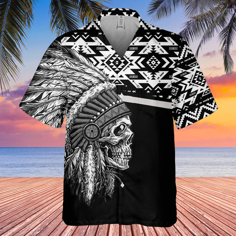 Powwow StoreGBHW000293 Tribe Design Native American Hawaiian Shirt 3D