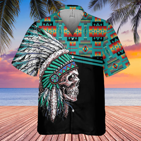 Powwow StoreGBHW000292 Tribe Design Native American Hawaiian Shirt 3D