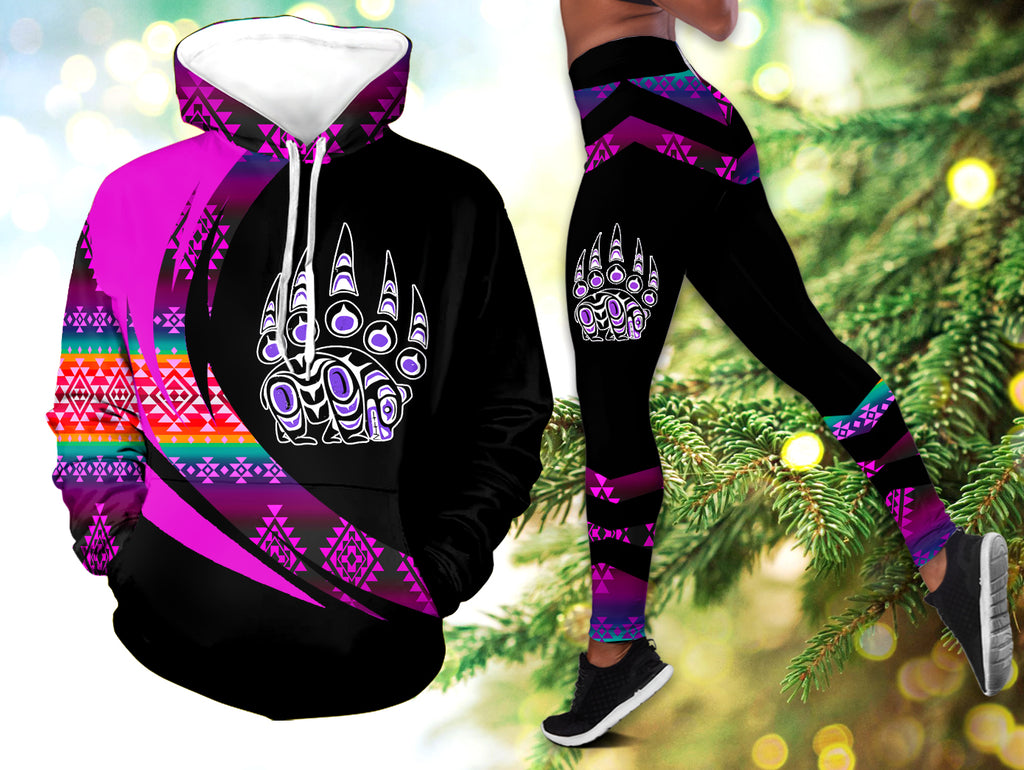 Powwow StoreHLS001127 Pattern  Native 3D Hoodie Legging Set