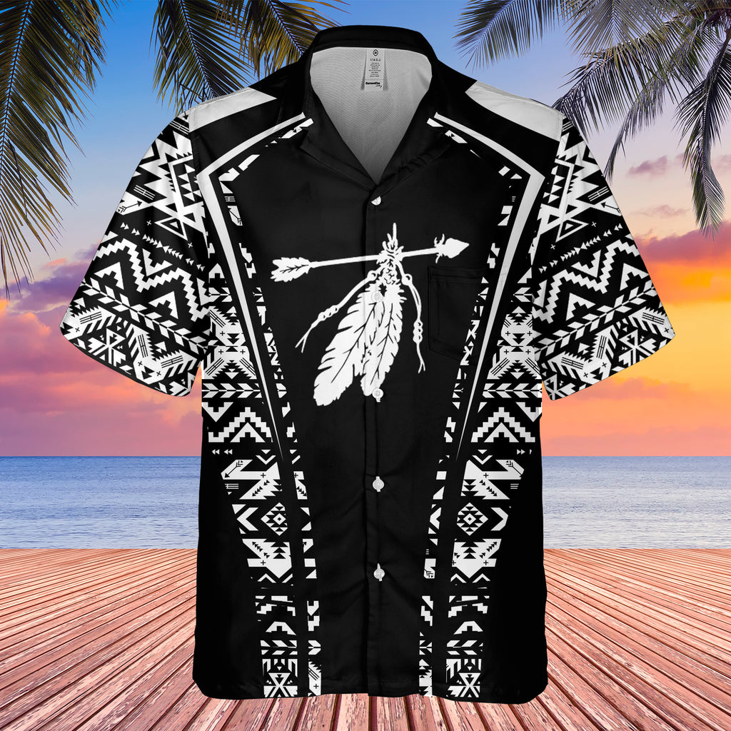 GB-HW000298 Tribe Design Native American Hawaiian Shirt 3D