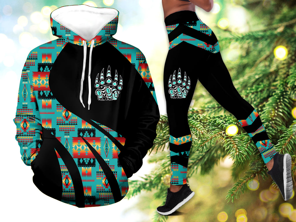 Powwow StoreHLS0011796 Pattern  Native 3D Hoodie Legging Set