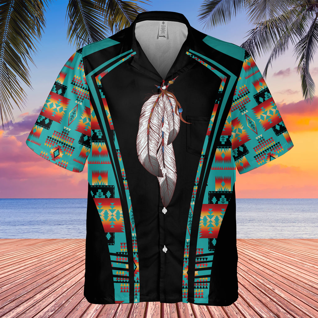 GB-HW000300 Tribe Design Native American Hawaiian Shirt 3D