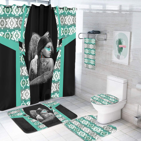 BS-000220 Pattern Native American Bathroom Set