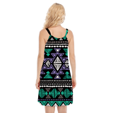 Powwow Storegb nat00578 native design womens o neck cami dress