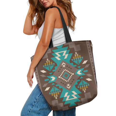 Powwow StoreGBNAT0053801 Pattern Tribe Canvas Shopping Bag