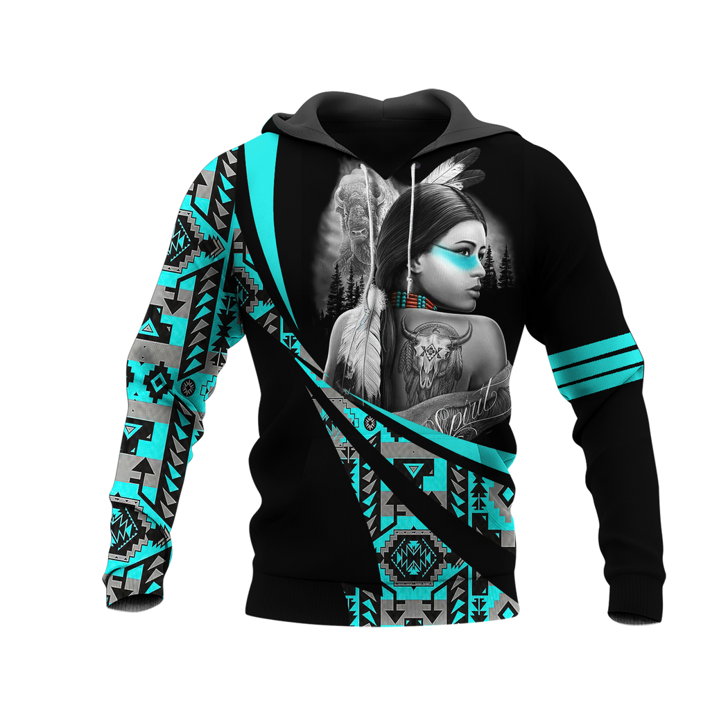 Powwow StoreHD0012050 Pattern Native Pride 3D Hoodie