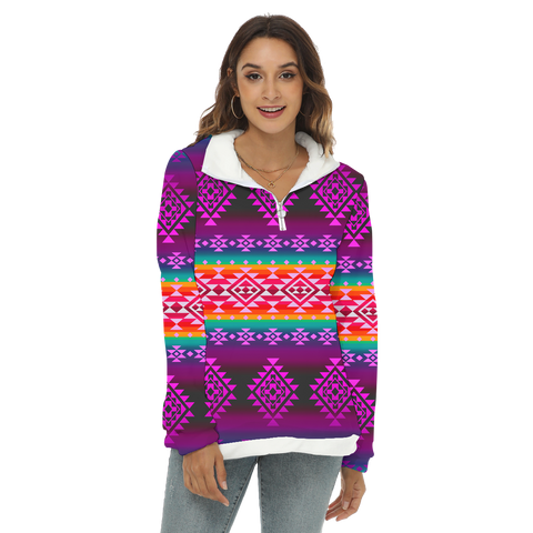 GB-NAT00680 Native American Women's Borg Fleece Sweatshirt