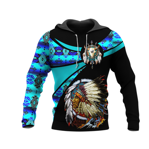 Powwow StoreHD000812 Pattern Native Pride 3D Hoodie