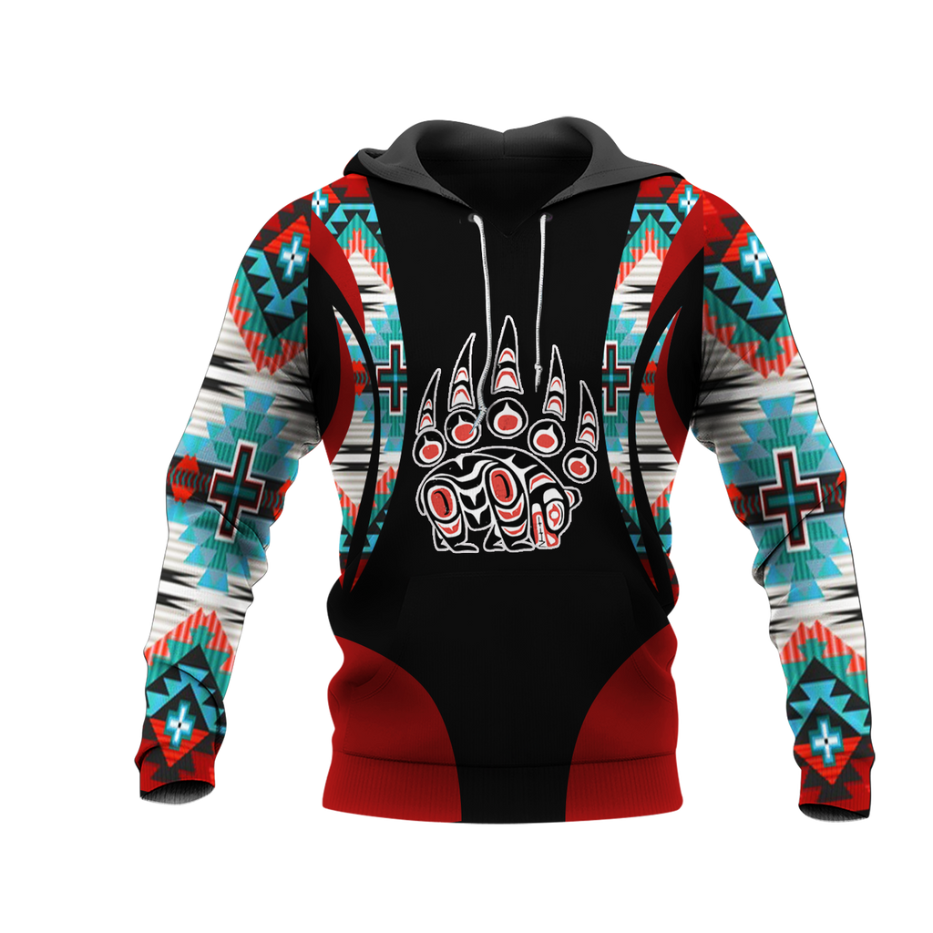 Powwow StoreHD001130 Pattern Native Pride 3D Hoodie