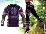 HLS0013041 Trail Of Tear Native 3D Hoodie Legging Set