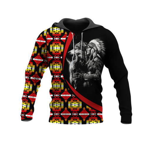 Powwow StoreHD0011596 Pattern Native Pride 3D Hoodie