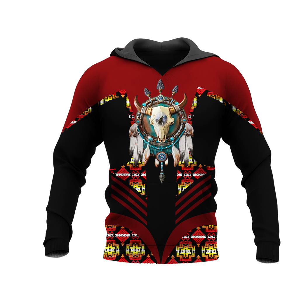 Powwow StoreHD001176 Pattern Native Pride 3D Hoodie