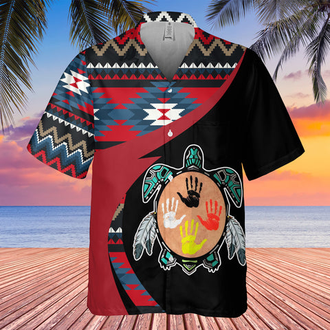 GB-HW000971  Tribe Design Native American Hawaiian Shirt 3D