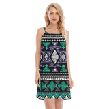 Powwow StoreGBNAT00578 Native  Design Women's Oneck Cami Dress