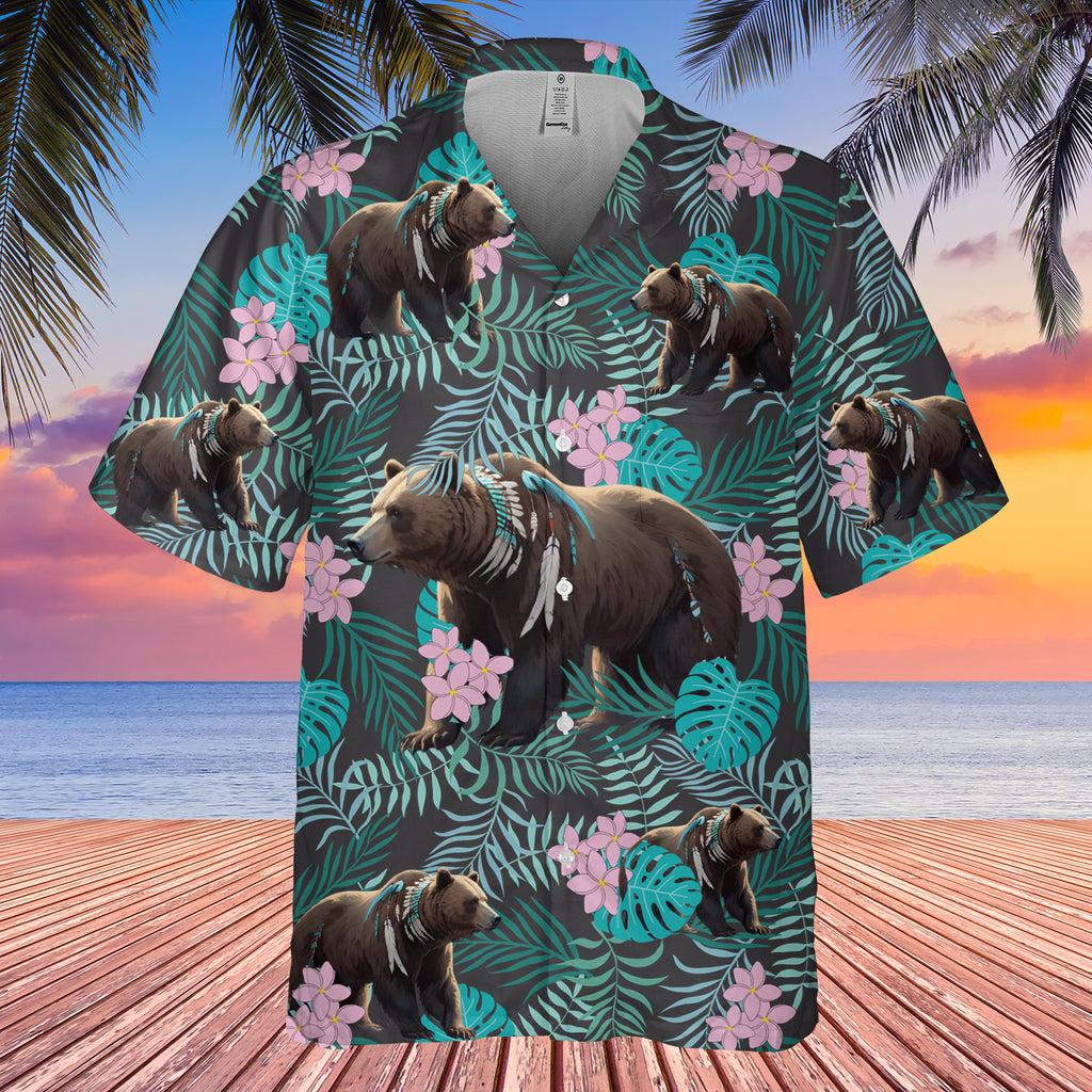GB-HW001013 Tribe Design Native American Hawaiian Shirt 3D