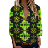 Powwow StoreGBNAT0072007 Tribe Design Native Women's LongSleeved Shirts