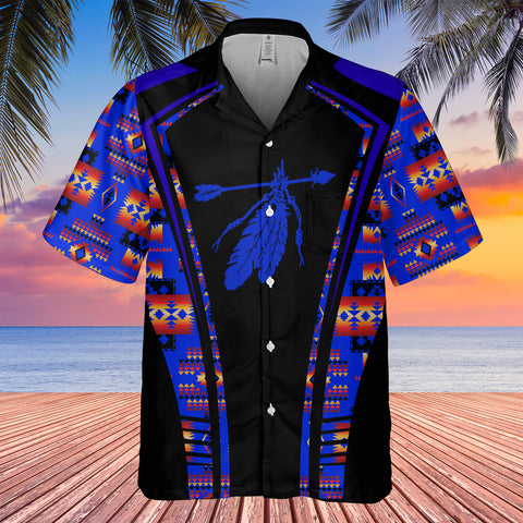 GB-HW000306 Tribe Design Native American Hawaiian Shirt 3D