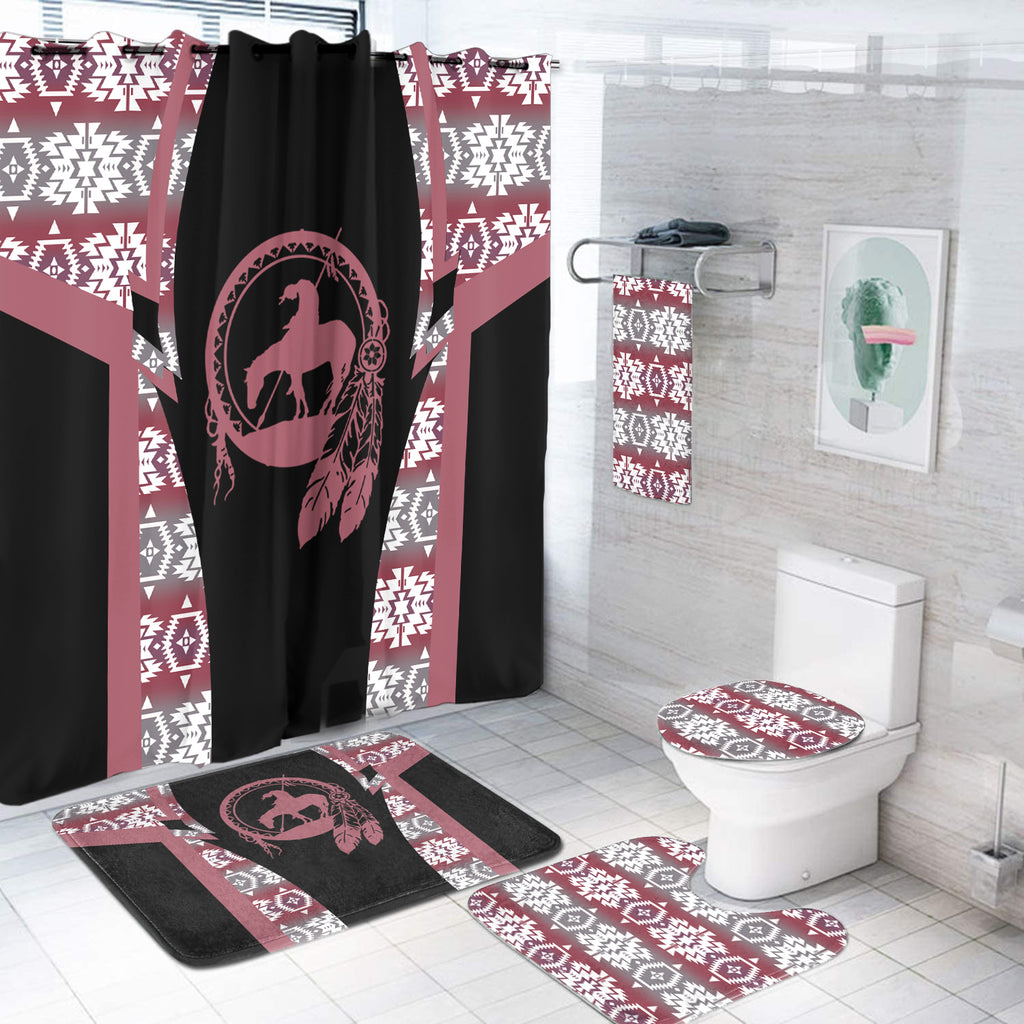 Powwow StoreBS000215 Pattern Native American Bathroom Set