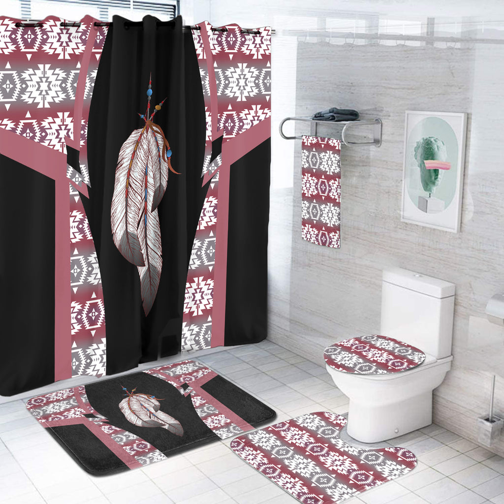 BS-000214 Pattern Native American Bathroom Set