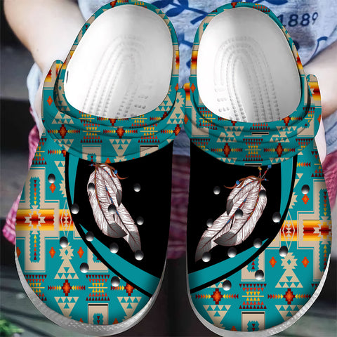 CRC0011 Pattern Native American  Crocs Clogs Shoes