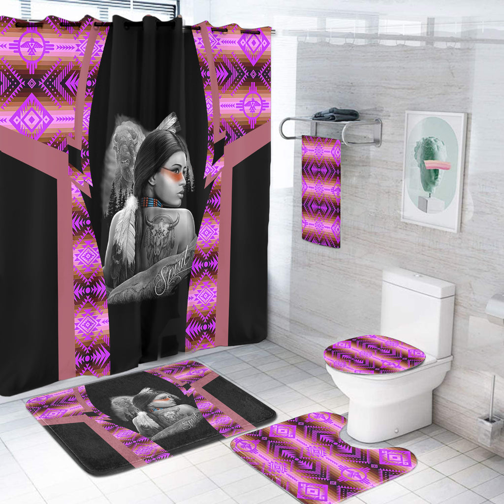 Powwow StoreBS000211 Pattern Native American Bathroom Set