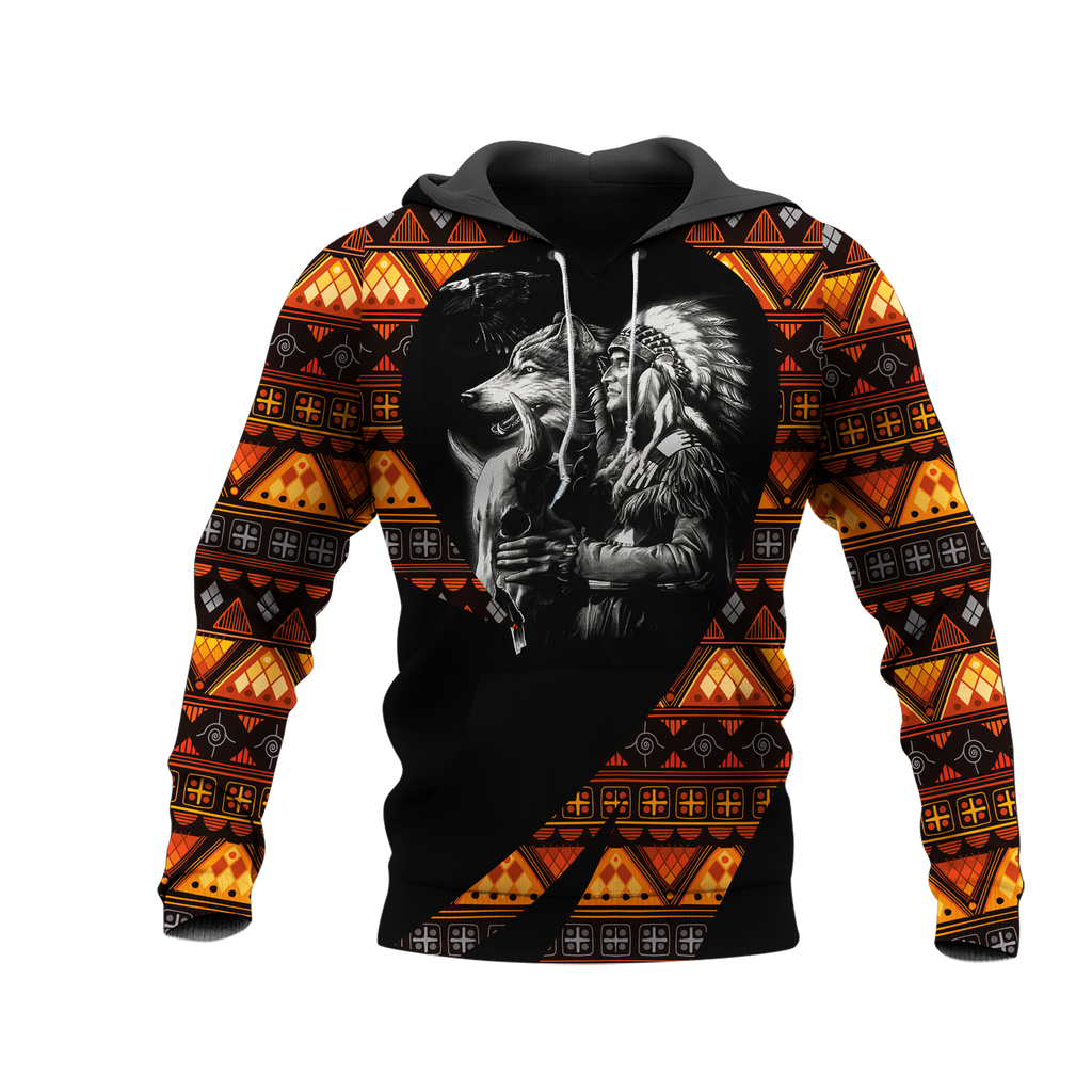 Powwow StoreHD0011624 Pattern Native Pride 3D Hoodie