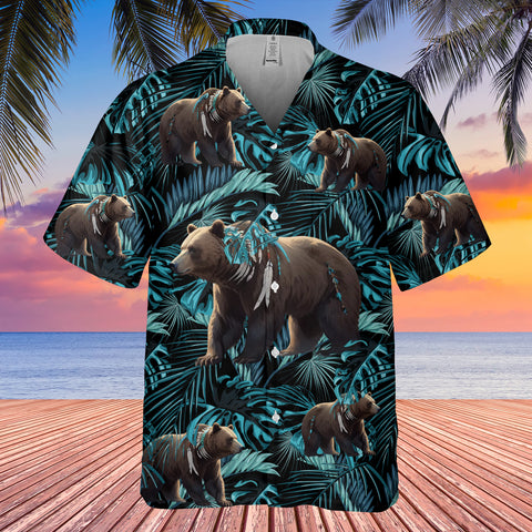 GB-HW001014 Tribe Design Native American Hawaiian Shirt 3D