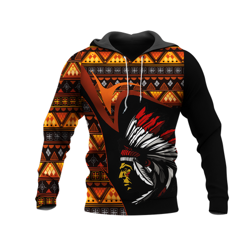 Powwow StoreHD0011530 Pattern Native Pride 3D Hoodie