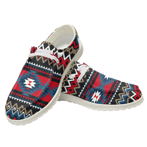 GB-NAT00529 Pattern Native Lace Up Loafers