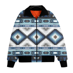 Powwow StoreGBNAT00528 Pattern Native American Unisex Knitted Fleece Lapel Outwear
