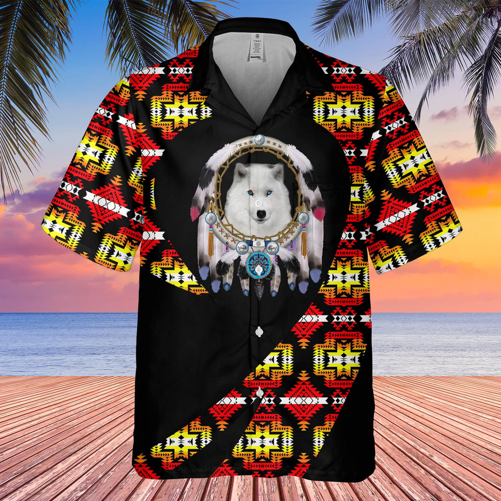 GB-HW000845 Tribe Design Native American Hawaiian Shirt 3D