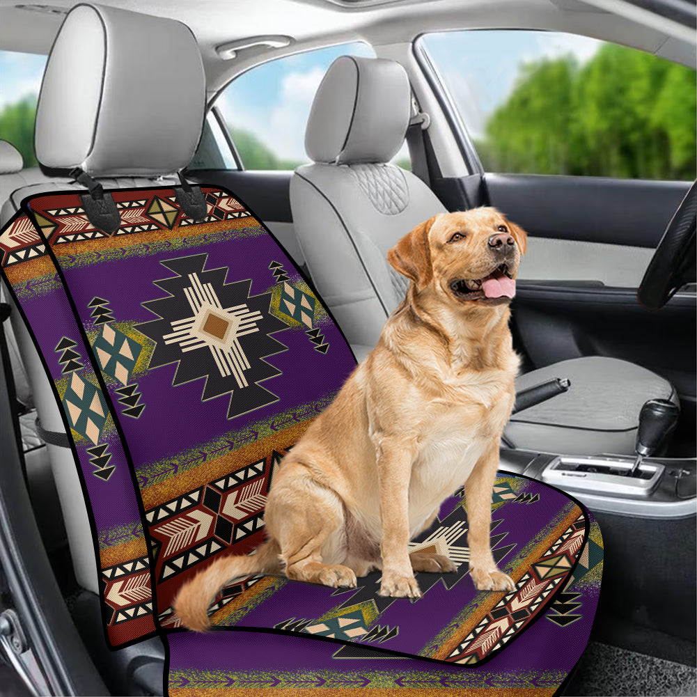 Powwow StoreGBNAT000104  Pattern Tribal Native Waterproof Car Front Seat Cover for Pet