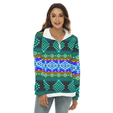 GB-NAT00680-02 Native American Women's Borg Fleece Sweatshirt
