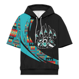 Powwow StoreHD0012367 Pattern Native Pride 3D Short  Hoodie