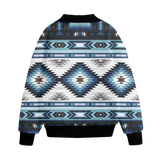 GB-NAT00528 Pattern Native American Unisex Knitted Fleece Lapel Outwear