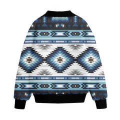 Powwow Storegb nat00528 pattern native american unisex knitted fleece lapel outwear