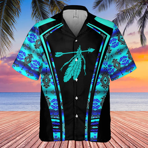 Powwow StoreCopy of GBHW000315 Tribe Design Native American Hawaiian Shirt 3D