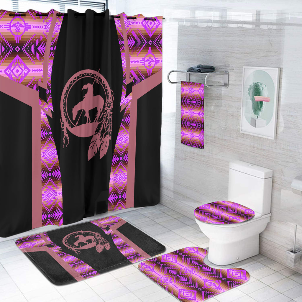 Powwow StoreBS000209 Pattern Native American Bathroom Set