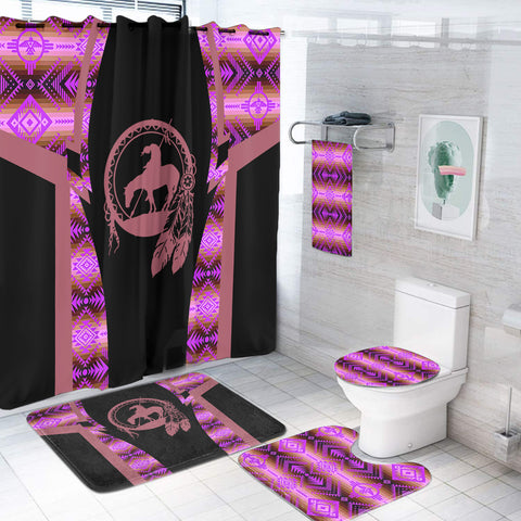 BS-000209 Pattern Native American Bathroom Set