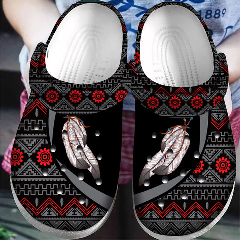 CRC0017 Pattern Native American  Crocs Clogs Shoes