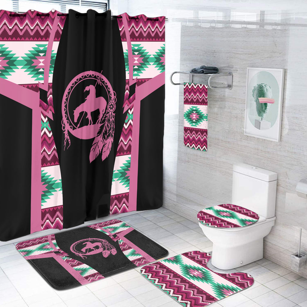 Powwow StoreBS000207 Pattern Native American Bathroom Set