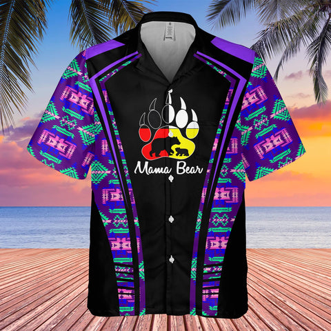 Powwow StoreGBHW000314 Tribe Design Native American Hawaiian Shirt 3D