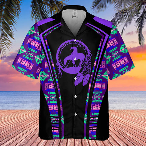 Powwow StoreCopy of GBHW000316 Tribe Design Native American Hawaiian Shirt 3D