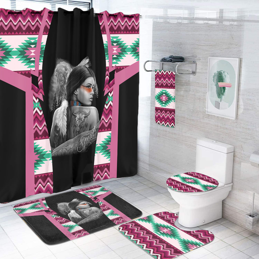 Powwow StoreBS000205 Pattern Native American Bathroom Set