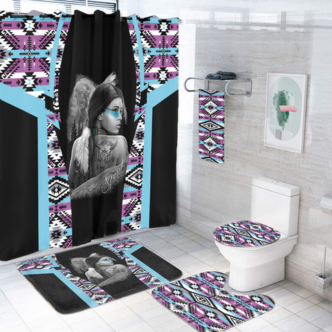 BS-000204 Pattern Native American Bathroom Set