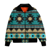GB-NAT00509 Pattern Native American Unisex Knitted Fleece Lapel Outwear