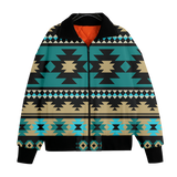 Powwow StoreGBNAT00509 Pattern Native American Unisex Knitted Fleece Lapel Outwear