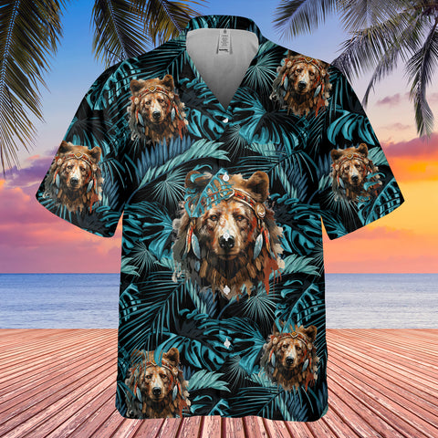 GB-HW001016 Tribe Design Native American Hawaiian Shirt 3D
