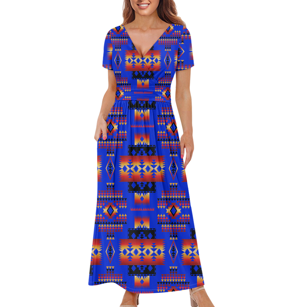 Powwow StoreGBNAT0004606 Pattern Native Ladies Dress