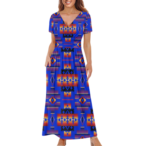 Powwow StoreGBNAT0004606 Pattern Native Ladies Dress